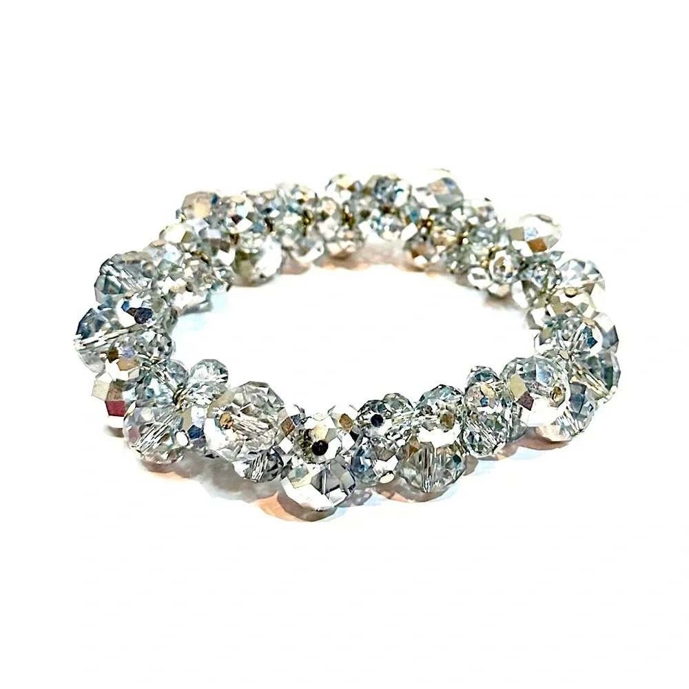 WHITE HOUSE BLACK MARKET Crystal Bauble Elastic Bracelet 💎 SPARKLY!💎​ - Picture 5 of 7